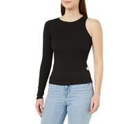 Replay Damen Langarmshirt One-Shoulder-Oberteil, Black 098 (Schwarz), XS