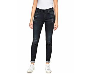 Replay Damen Luzien Broken Edge Jeans, 007 Dark Blue, 30W / 32L EU