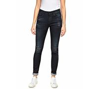 REPLAY Damen Luzien Broken Edge Jeans, 007 Dark Blue, 3132