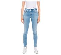 Replay Damen Luzien Rose Label Jeans, 010 Light Blue, 32W / 32L