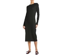 Replay Damen Midikleid Langarm mit Stretch, Black 098 (Schwarz), L