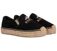 REPLAY Damen NASH Mark Flacher Slipper, 003 Black, 38 EU