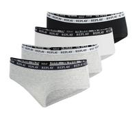 REPLAY Damen Panties, 4er Pack - Slip, Logobund, Baumwollmischung XL Mehrfarbig