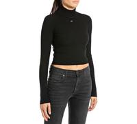 Replay Damen Pullover Cropped, Schwarz (Black 098), L