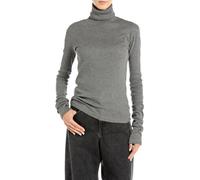 Replay Damen Pullover mit Rollkragen, Dark Grey Melange M23 (Grau), L