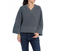 Replay Damen Pullover Strickpullover, Slate Grey 222 (Grau), M