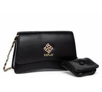 Replay Damen Schultertasche mit Ketten-Detail, Black 098 (Schwarz), Onesize