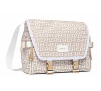Replay Damen Schultertasche mit Logo-Print, Dirty White + Sand 1628 (Mehrfarbig), Onesize