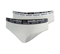 REPLAY Damen Slips, 2er Pack - Slip, Logobund, Baumwollmischung XL Mehrfarbig