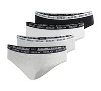 REPLAY Damen Slips, 4er Pack - Slip, Logobund, Baumwollmischung XL Mehrfarbig