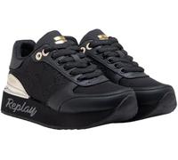 REPLAY Damen Sneaker mit Plateau, Schwarz (Black Black 562), 37