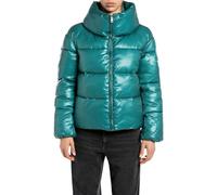 Replay Damen Steppjacke mit Kragen, Türkis (Peacock 181), M