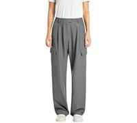 Replay Damen Stoffhose mit Taschen, Grau (Dark Grey Melange M23), 31