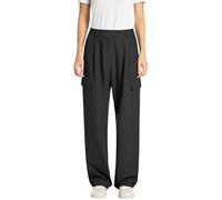 Replay Damen Stoffhose mit Taschen, Schwarz (Black 098), 30