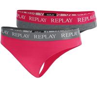 Replay Damen String 2er-Set, Dark Grey Mel/Fuxia N287 (Mehrfarbig), L