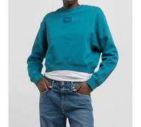 Replay Damen Sweatshirt aus Baumwolle, Türkis (Peacock.. 181), M