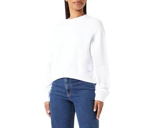 Replay Damen Sweatshirt aus Baumwolle, White 001 (Weiß), XXS