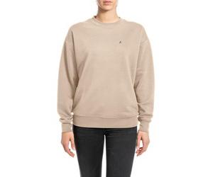 Replay Damen Sweatshirt Oversized, Grau (Light Taupe 803), XL