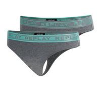 Replay Damen T-c1 Unterw sche, Dark Grey Melange/Water Green, M EU