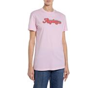 Replay Damen T-Shirt, Flamingo Pink 369 (Rosa), S