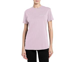 Replay Damen T-Shirt Kurzarm, 369 Flamingo Pink (Rosa), M