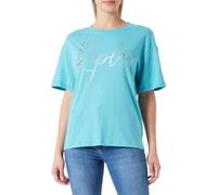Replay Damen T-Shirt Kurzarm aus Baumwolle, Amalfi Green 337 (Grün), M
