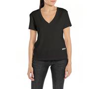 Replay W3084a.000.20994 Short Sleeve V Neck T-shirt Schwarz S Frau (Herstellerartikelnummer: W3084A.000.20994.098.S)