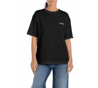 Replay Damen T-Shirt Kurzarm aus Baumwolle, Black 098 (Schwarz), XXS