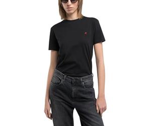Replay Damen T-Shirt Kurzarm, Black 098 (Schwarz), L