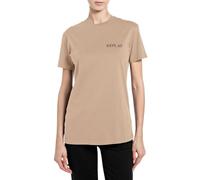 Replay Damen T-Shirt Kurzarm, Sand 023 (Beige), L
