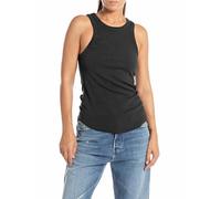 Replay Damen Tank Top Höher geschnitten, Blackboard 099 (Schwarz), S