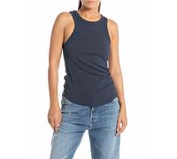 Replay Damen Tank Top Höher geschnitten, Blue Denim 277 (Blau), XL