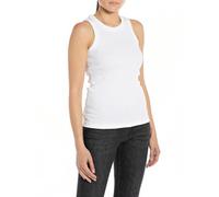Replay Damen Tank Top mit Stretch, White 001 (Weiß), L