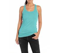 Replay Damen Tank Top Rundhals-Ausschnitt, Amalfi Green 337 (Grün), XS