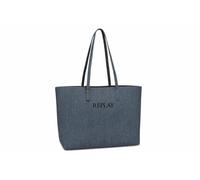 Replay Damen Tote Bag Tasche Mittelgroß, Mehrfarbig (Blue Denim + Black Denim 1631), Onesize