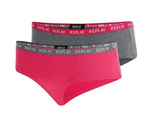 Replay Damen Tw295 Unterwäsche, Dark Grey Mel/Fuxia N287, L EU
