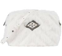 Replay Damen Umhängetasche mit Kunstfell, Off White 0003 (Weiß), Einheitsgröße