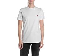 Replay Damen W3566B T-Shirt, 011 Natural White, Small