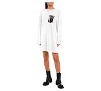 REPLAY Damen W9006 Lässiges Kleid, 001 White, M