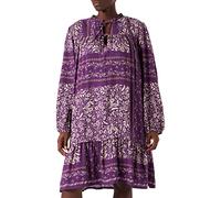 REPLAY Damen W9782 Kleid, 010 Black/Gold/Teal/Camel, M