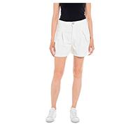 REPLAY Damen WA498 Jeans-Shorts, 707 Creme, 23