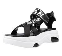 REPLAY Damen WELLOW Sandale, 2197 Black White Black, 41 EU