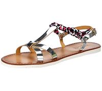 REPLAY Easy Foulard Sandale, 3062 Silver Leopard Fuxia Fluo, 28 EU