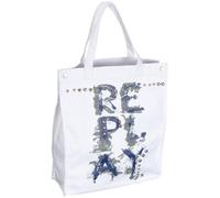 REPLAY FW3138 FW3138.000.a0154 Damen Shopper, Weiss (Optical White), 35x40x13 cm (B x H x T)