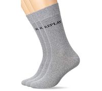 Replay Herren 3er Pack Socken Lang mit Logo, Grey Melange/Dark Blue N165 (Grau), 39-42