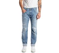 Replay Herren Anbass Aged Jeans, 010 Light Blue, 32W / 32L EU