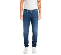 Slim-fit-Jeans REPLAY "Anbass", Herren, Gr. 32, Länge 34, blau (dunkelblau 840), Denim/Jeans, Obermaterial: 99% Baumwolle, 1% Elasthan, casual, slim fit, Jeans (96061514-32) dunkelblau 840