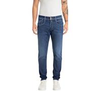 Slim-fit-Jeans REPLAY "Anbass", Herren, Gr. 32, Länge 34, blau (dunkelblau 840), Denim/Jeans, Obermaterial: 99% Baumwolle, 1% Elasthan, casual, slim fit, Jeans (96061514-32) dunkelblau 840