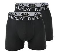 REPLAY Herren Boxer Shorts, 2er Pack - Trunks, Cotton Stretch L Mehrfarbig