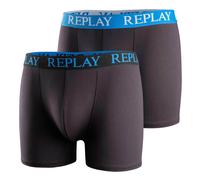 REPLAY Herren Boxershorts I101005BT - Schwarz, 2er Pack Cotton-Stretch GR. L